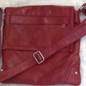Red leather purse